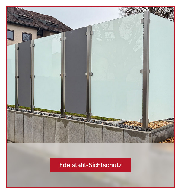 Metallzaun-Sichtschutz für den Garten aus Edelstahl