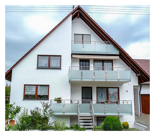 Glasgeländer für Balkon